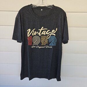 1A-Vintage 1972 Women's T Shirt  Size Large Dusty Blue Gray